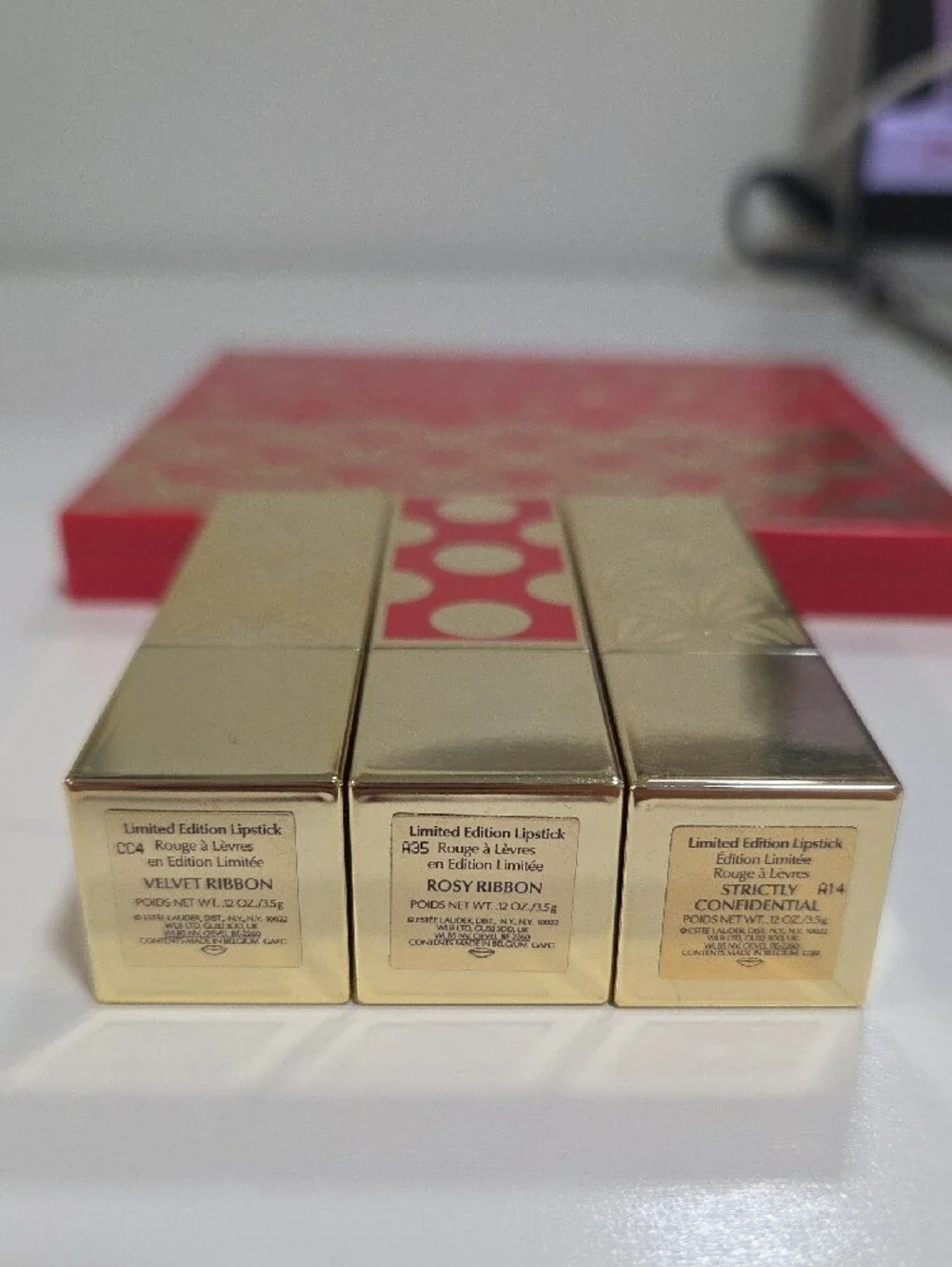 New & Like New Estee Lauder Pink Lipstick Trio & Pink Eyeshadow Palette Set Of 5